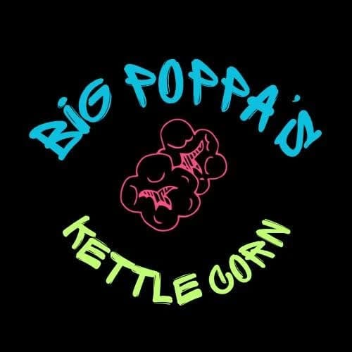 Big Poppa's Kettle Corn neon graffiti logo